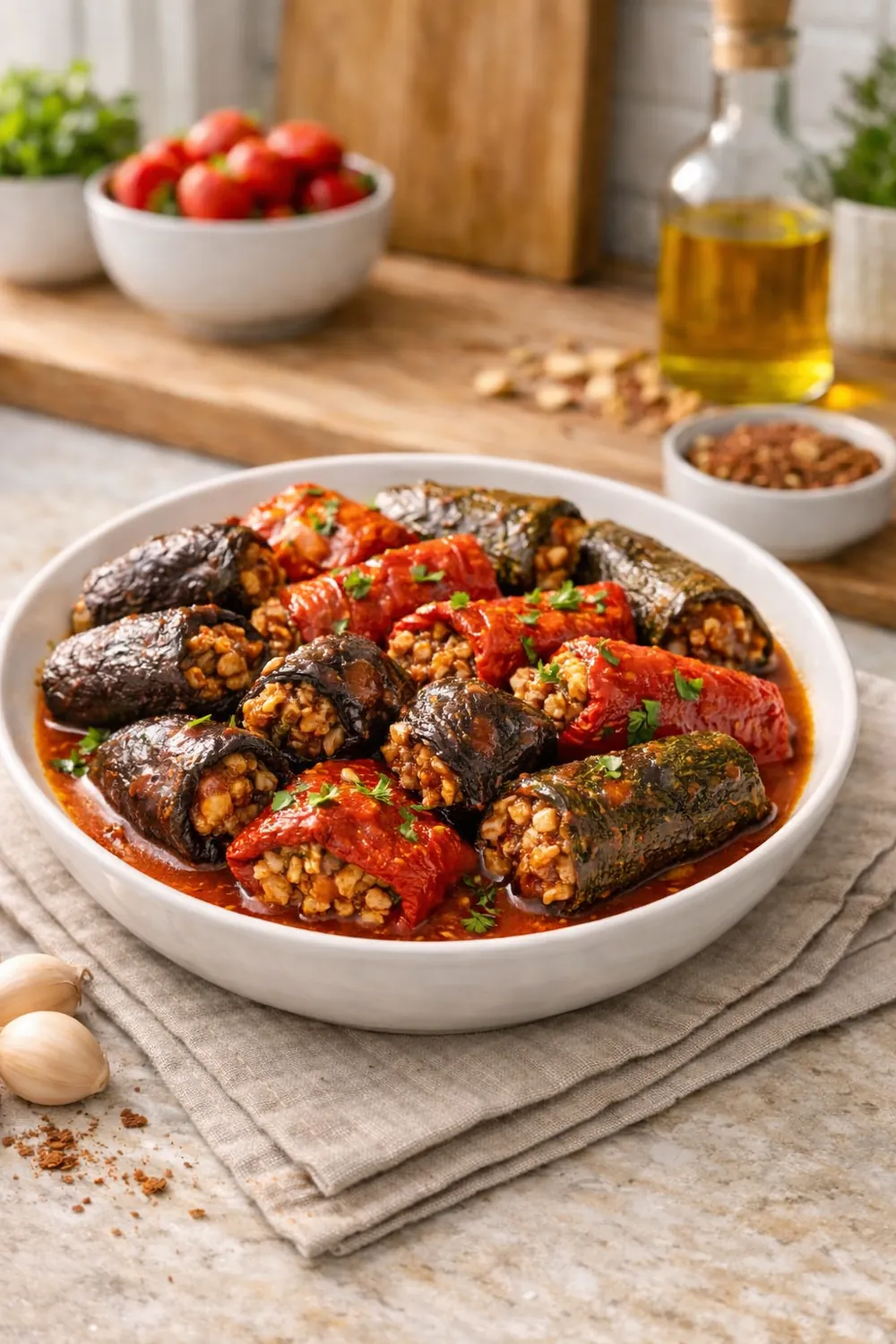 Hatay Usulü Kuru Dolma tarifi