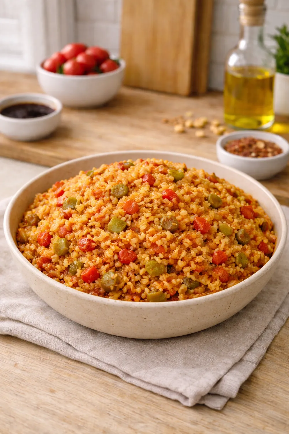 Salçalı Sebzeli Bulgur Pilavı