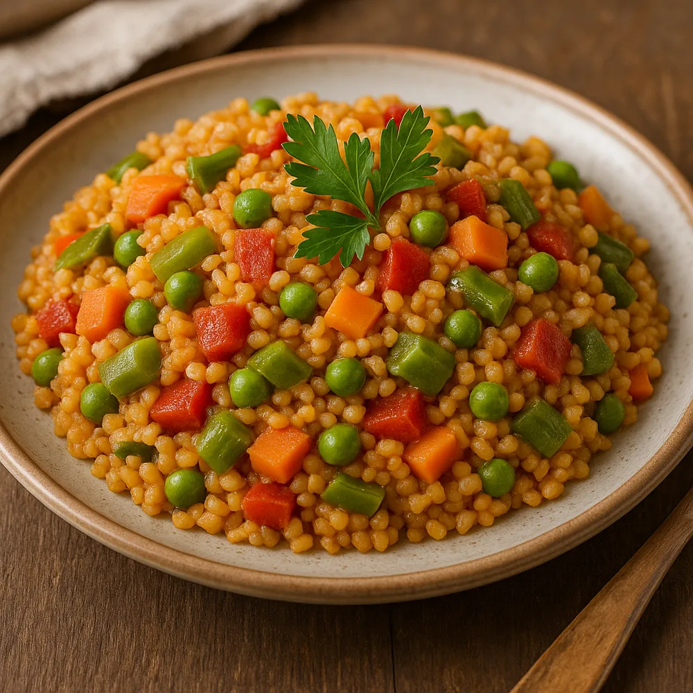 Sebzeli Bulgur Pilavı tarifi