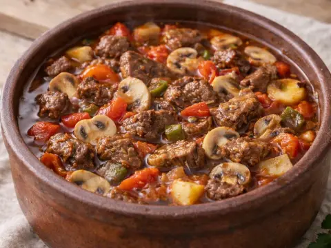 Etli Mantarlı Güveç