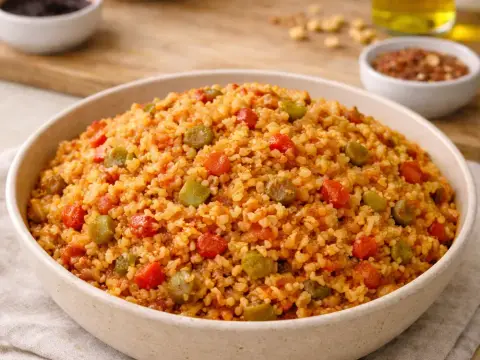 Salçalı Sebzeli Bulgur Pilavı