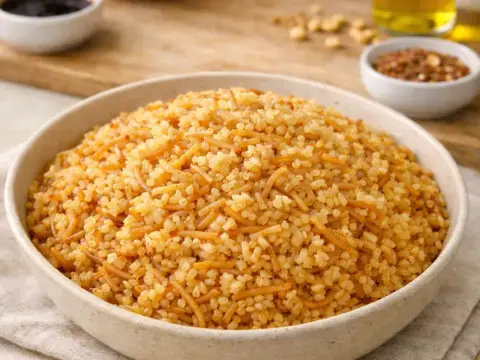 Şehriyeli Tereyağlı Bulgur Pilavı