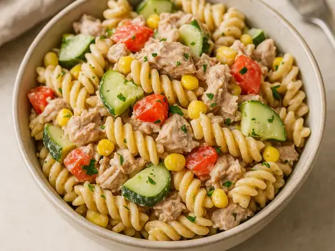 Ton Balıklı Makarna Salatası